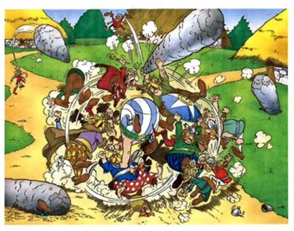 Battles Of The Silver Mountain Bagarre-generale-dans-le-village-d-asterix-image-270215-art
